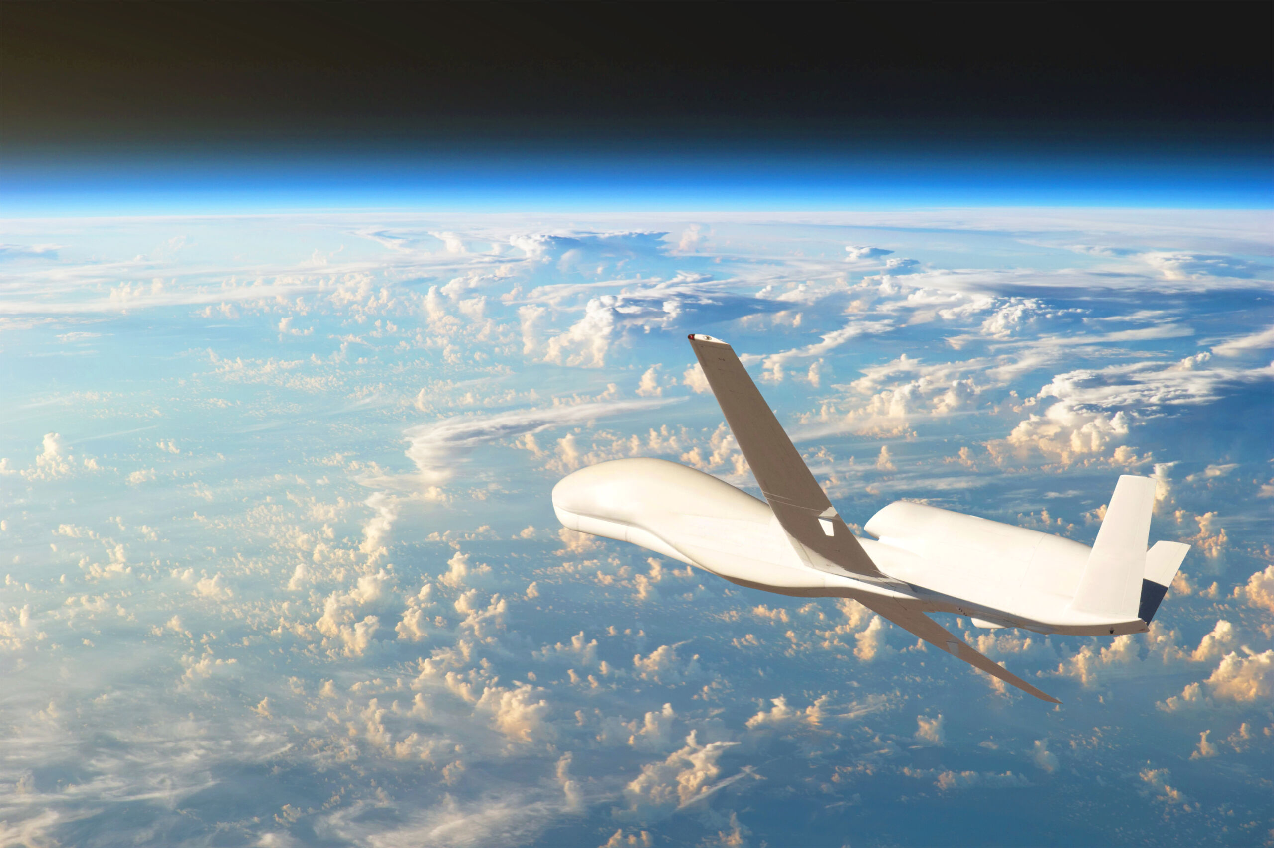 Unmanned aircraft flying in the upper atmosphere