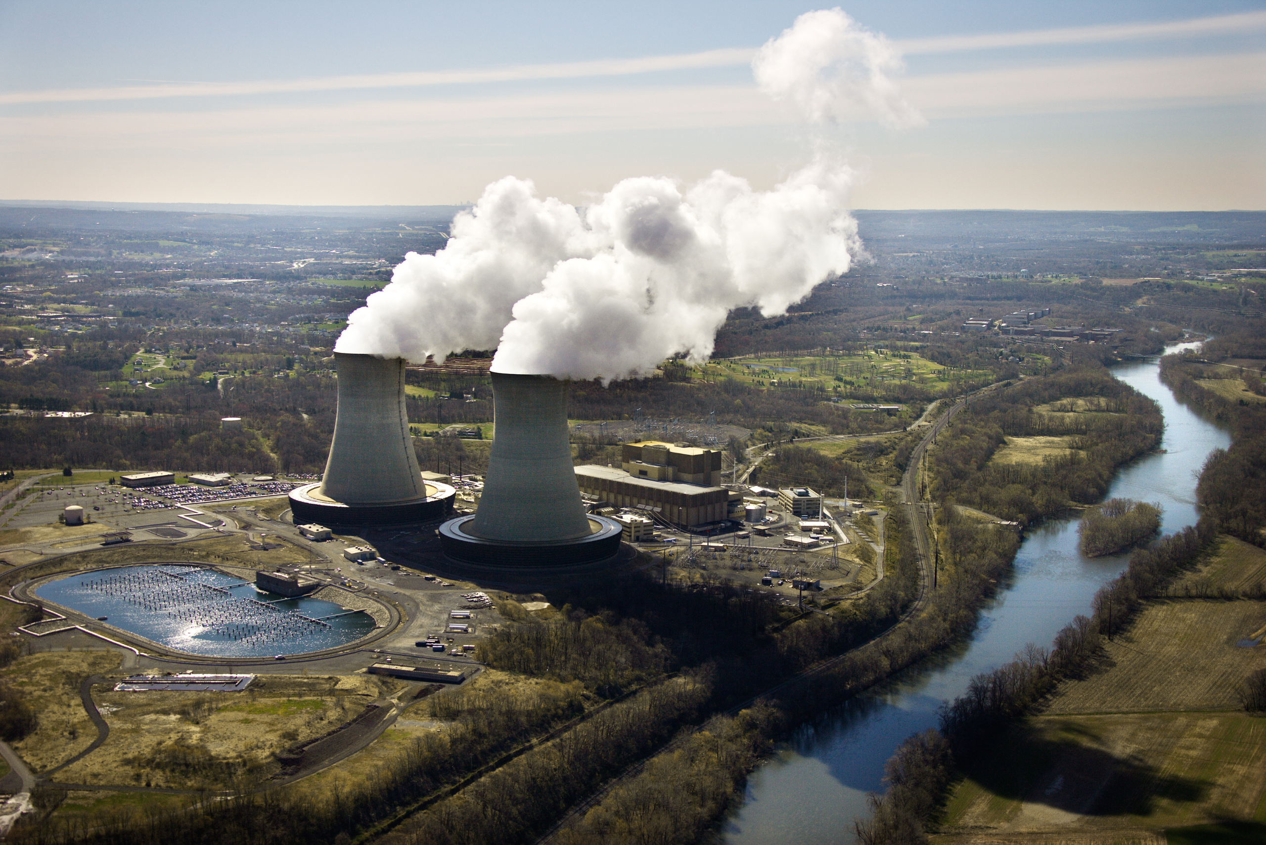 Nuclear Reactor Billowing Smoke