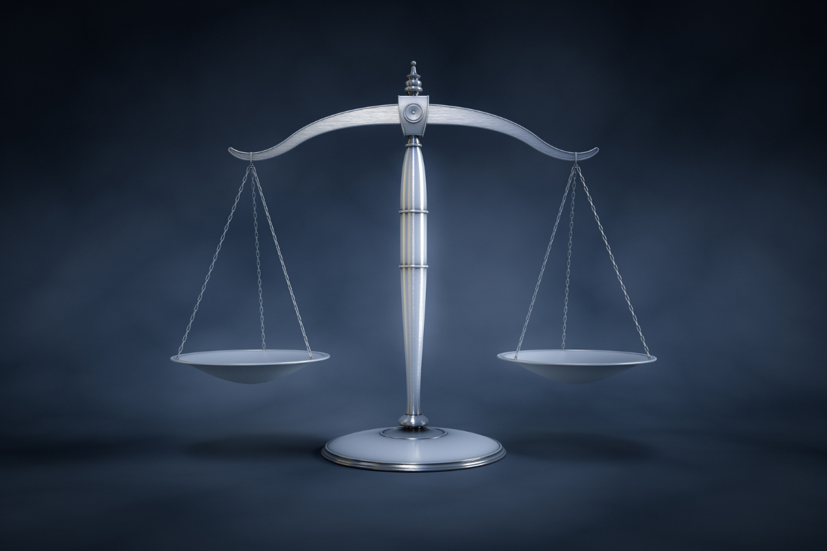 Photo of a silver scale; SWaP-C measures the weight of a project